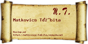 Matkovics Tábita névjegykártya